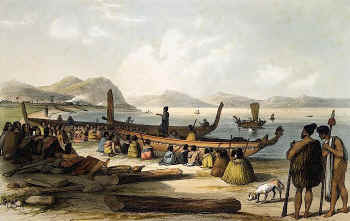 Maori war canoes